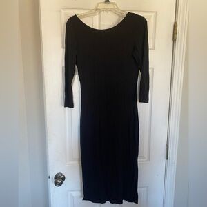 Lulu's Classic Black Long Sleeve Dress